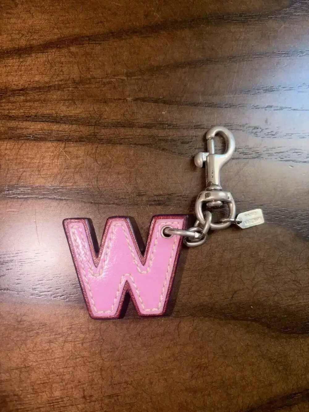 Coach Letter W Bag Charm Keychain